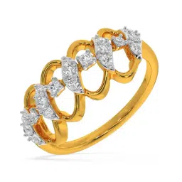 Kisna Diamond & Gold Jewellery Magdalena 14k (585) Diamond & Gold Ring For Women-picture-12
