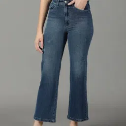 showoffff SHOWOFF Blue Straight Fit High Rise Jeans-picture-10