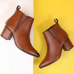 Metro Women's Tan Casual Booties-picture-25