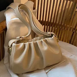 KPOP Women Solid Baguette Shoulder Bag image 5