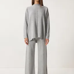 Happiness istanbul Ribbed Round Neck Top & Trousers Co-Ords-image-49