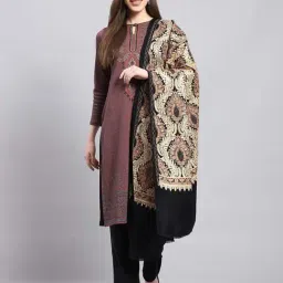 Monte Carlo Women's Multi Color Winter Self Design Shawl-image-62