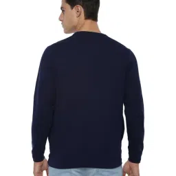 Louis Philippe Jeans Navy Round Neck Sweatshirt image 2
