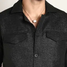 Campus Sutra Black Loose Fit Shacket image 5