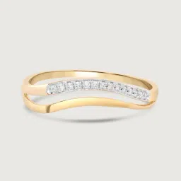 Mia by Tanishq 9k (375) Diamond Yellow Gold Ring for Women-picture-28