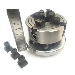 Assorts Quality Precision Rotary Table 100 mm (4 Inch) with M6 Clamp Kit & Small Chuck (with 70 mm 4 Jaw Independent Chuck) image 5