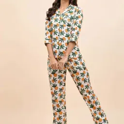 mabish by sonal jain Mabish Multicolored Cotton Printed Top Pant Set-picture-24