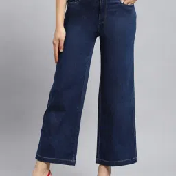 Monte Carlo Dark Blue Cotton Relaxed Fit Low Rise Jeans-picture-14