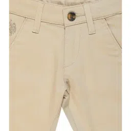 U.S. Polo Assn. Boys Beige Solid Trousers image 3
