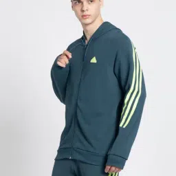 Adidas Turquoise M FI 3S FZ Hoodie image 3