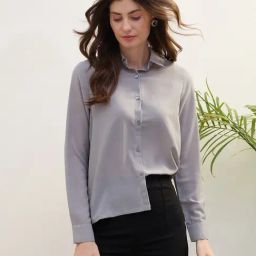 Iconic Grey Loose Fit Shirt-picture-18