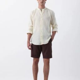 Rare Rabbit Brown Regular Fit Solid Shorts-picture-0
