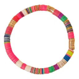 Accessorize London Women's Neon Disc Stretch Bracelet image 3