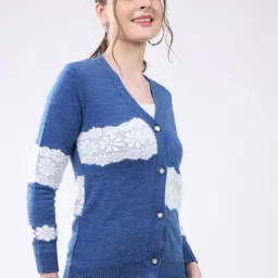 Monte Carlo Blue Wool Regular Cardigan image 4
