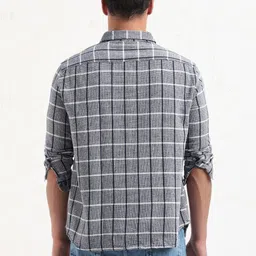SHOWOFFFF Men Comfort Slim Fit Windowpane Checks Checked Casual Shirt image 5