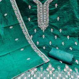 Nayanthara Trends Embroidered Unstitched Dress Material image 3