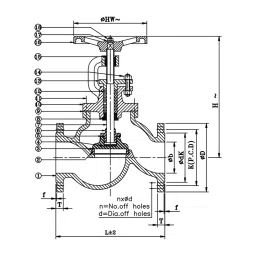 Leader CCS010A Cast Carbon Steel D Globe Valve 15 mm PN - 40 image 2