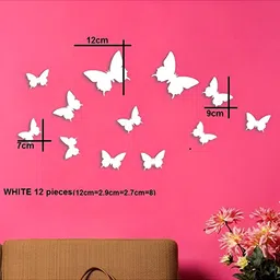 Asian royal Set Of 24 Yellow & Orange Butterfly Wall Stickers image 2