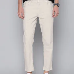 Mast & Harbour Men Beige Carrot Fit Stretchable Jeans image 2