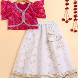 The Magic Wand Girls Printed Ready to Wear Lehenga &-picture-40