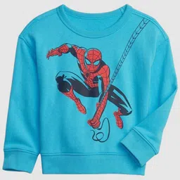 GAP Boys Blue Cotton Spider-Man Printed Round Neck Sweatshirt-image-79