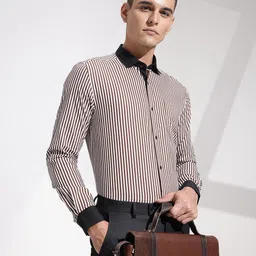 INVICTUS Pure Cotton Striped Formal Shirt image 1