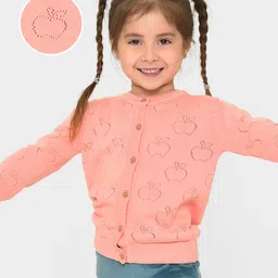 Mi Arcus  Cotton Full Sleeves All Over Apple Design Knitted Sweater Peach-picture-30