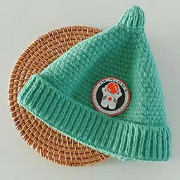 SYGA Woolen Knitted Winter Cap Green - Diameter 10 cm image 3