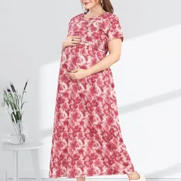 MomsBae Printed Maxi Nightdress image 2