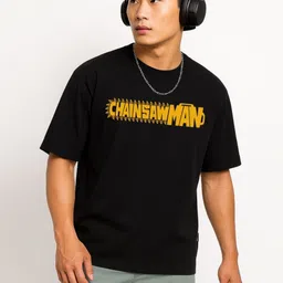 Be Crazy Men Graphic Printed Round Neck Cotton Oversized T-shirt-image-32