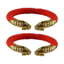 Vidhya Kangan Set Of 2 Gold-Plated Plus-Size Bangle-image-47