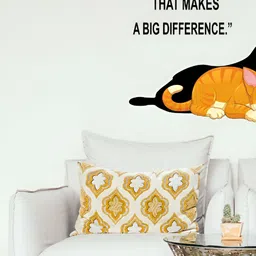 LANSTICK Black & Mustard-Yellow Printed Quotes Wall Stickers image 3