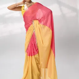 Kalista Colourblocked Sequinned Ready to Wear Saree-picture-16