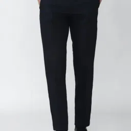 Van Heusen Navy Slim Fit Trousers-picture-35