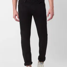 Spykar Black Cotton Regular Fit Jeans-image-25