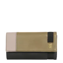 Baggit Black Color Block Tri-Fold Wallet for Women-picture-16