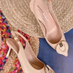 Ronnie Grey Women's Beige Back Strap Stilettos-picture-26