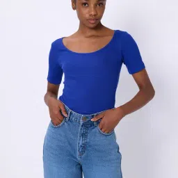 Cover Story Blue Regular Fit Top-image-33