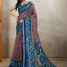 AWRIYA Batik Zari Handloom Pochampally Saree-picture-37