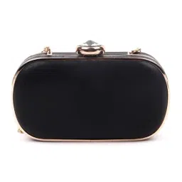Odette Black Embellished Clutch image 4