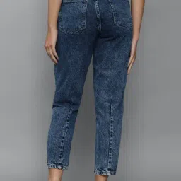 Allen Solly Navy Cotton Mid Rise Jeans image 2