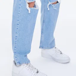 FOREVER 21 WOMEN MID WAIST STRAIGHT FIT REGULAR LENGTH JEANS image 5