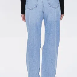 FOREVER 21 WOMEN MID WAIST STRAIGHT FIT REGULAR LENGTH JEANS image 2