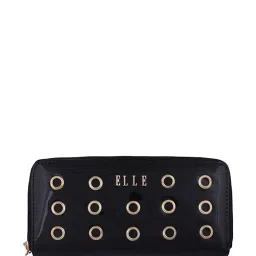 Elle Black Perforated Casual Wallet for Women image 1