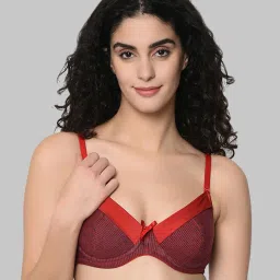 Da Intimo Red Under Wired Non Padded T-Shirt Bra image 1