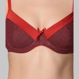 Da Intimo Red Under Wired Non Padded T-Shirt Bra image 5