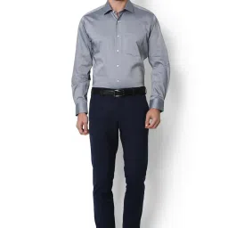 Van Heusen Grey Regular Fit Textured Cotton Shirt image 4