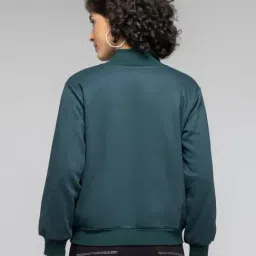SHAYE Green Solid Sweatshirt image 2