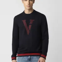 Van Heusen Black Regular Fit Printed Sweatshirt-image-88