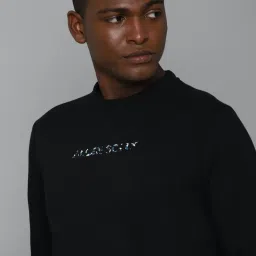 Allen Solly Black Cotton Regular Fit SweatShirt image 4